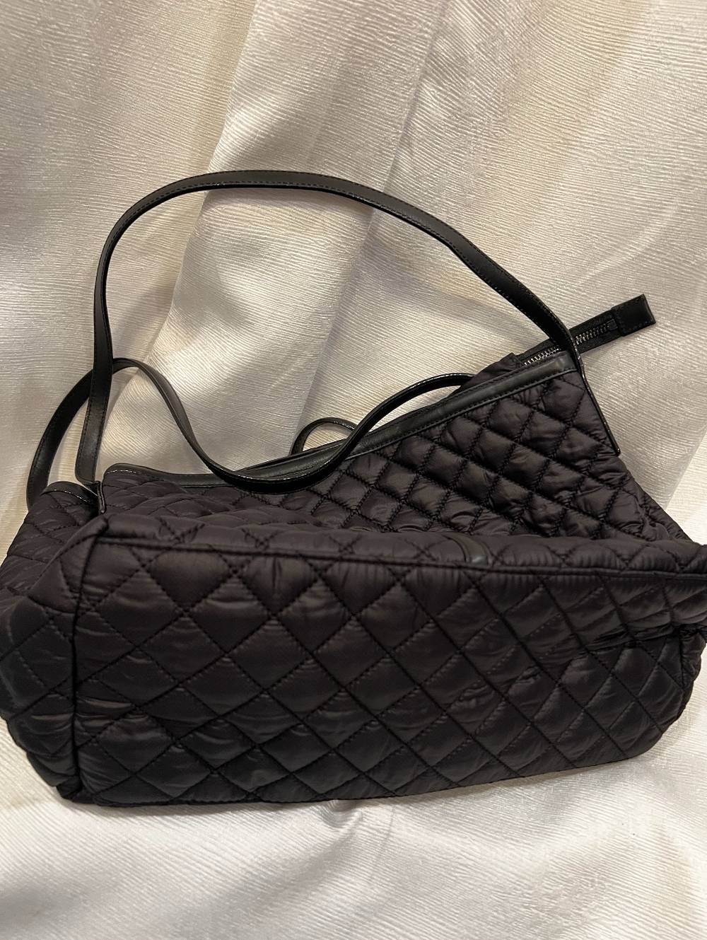 MZ Wallace Black Astor E/W Luxary Tote Bag Quilted Leather Shoulder Bag - Picture 11 of 14